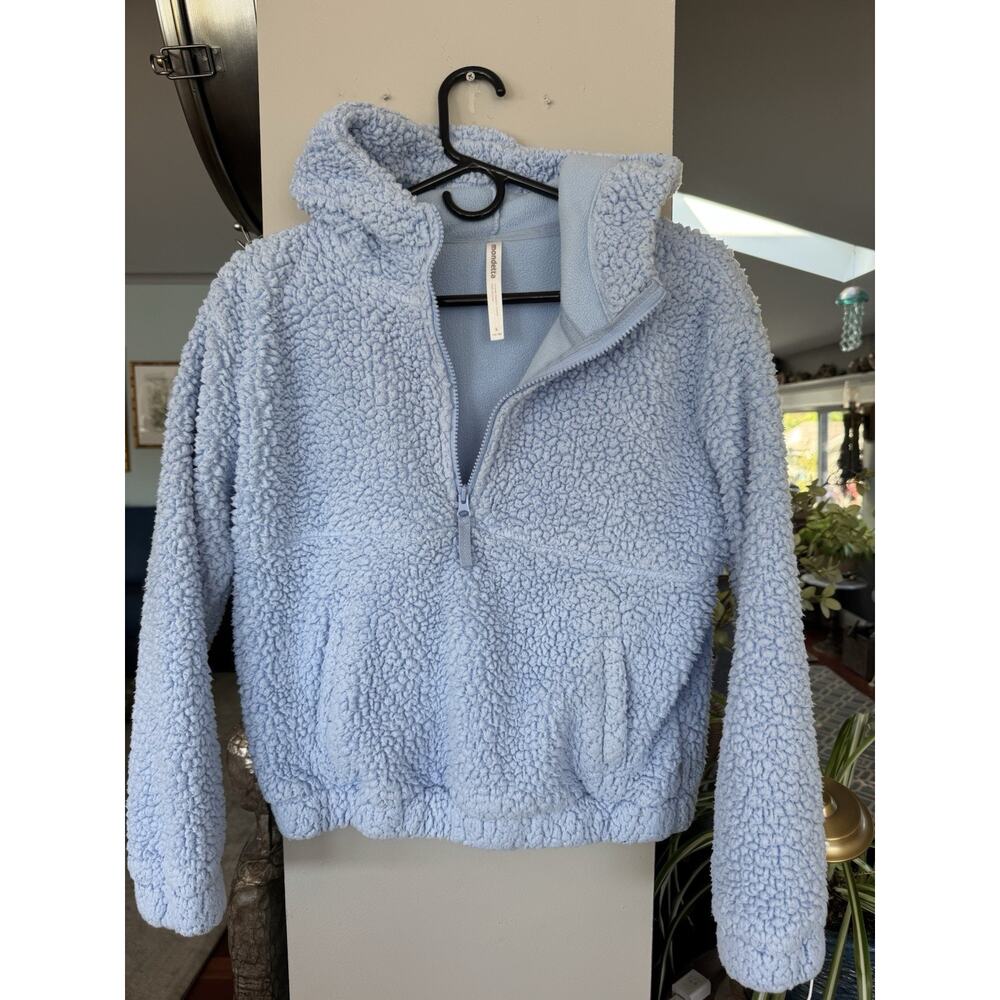 Mondetta Sherpa Fleece Pullover Womens Small L 14-16 cropped